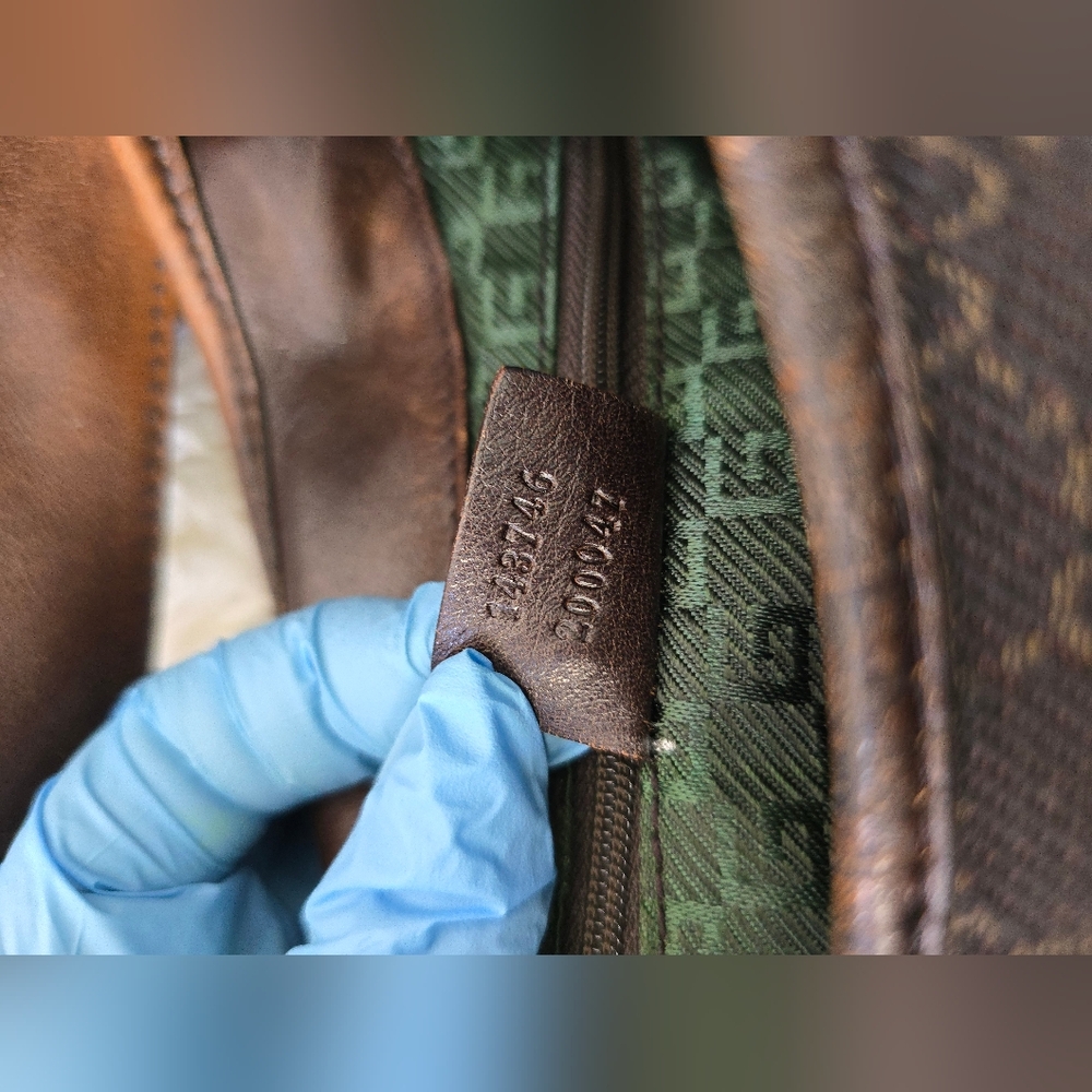 Gucci Hobo Leather/ Canvas  Handbag - Picture 14 of 14